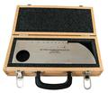 Calibration block IIW type 2, carbon steel 1018, with wood case